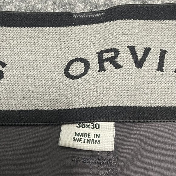 Orvis Trek Pant Men Gray Kalamata Water Repellent Outdoor Hiking Stretch 36 - Picture 2 of 7